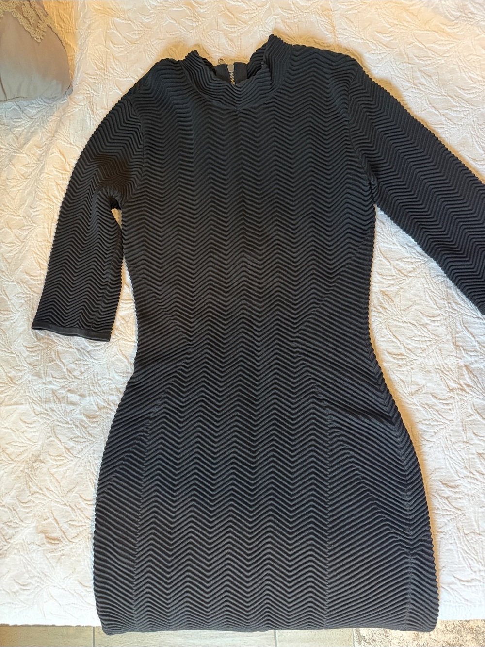 Rebecca Minkoff Black Ribbed Knit Dress